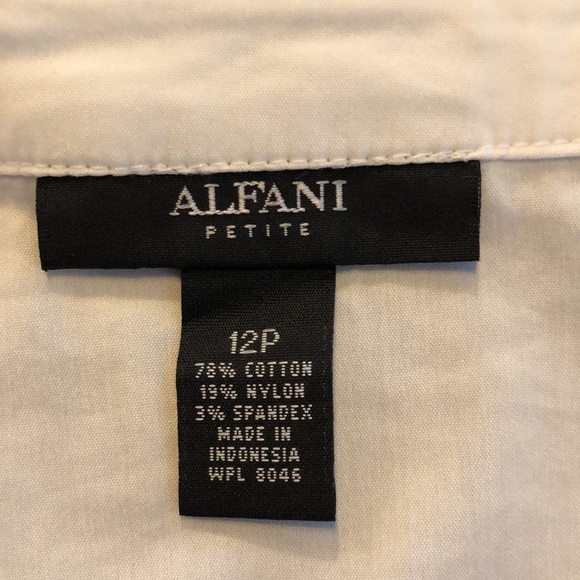 Alfani Petite Multi Tiered Ruffle 1/4 Button Up Sleeveless Cotton Blend Dress - Picture 9 of 10
